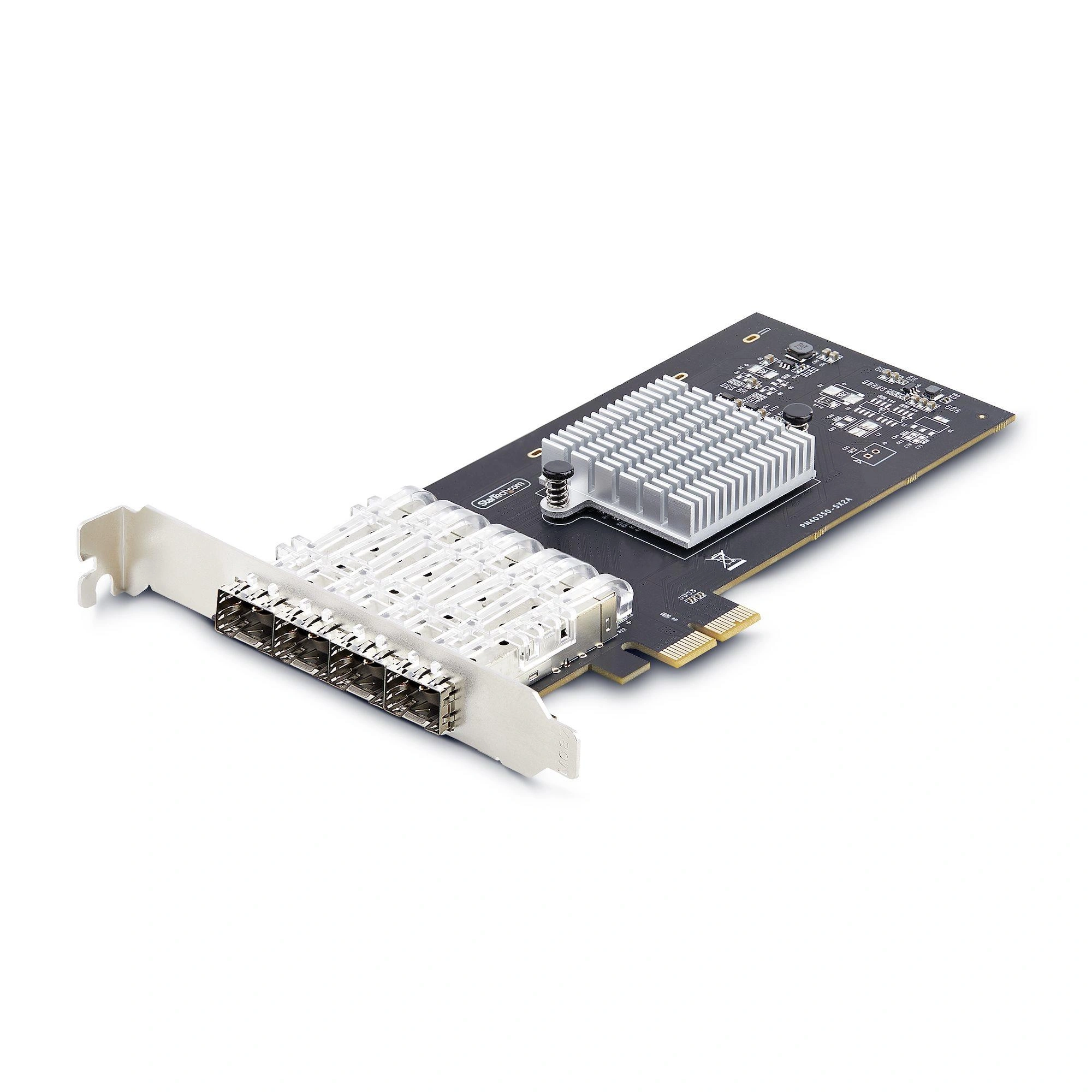 StarTech.com Tarjeta PCIe 2.1x2 (Compatible con x4, x8 y x16) de Red de Fibra Óptica/Cobre Ethernet 1Gb SFP de 4 Puertos - Chipset Controlador In
