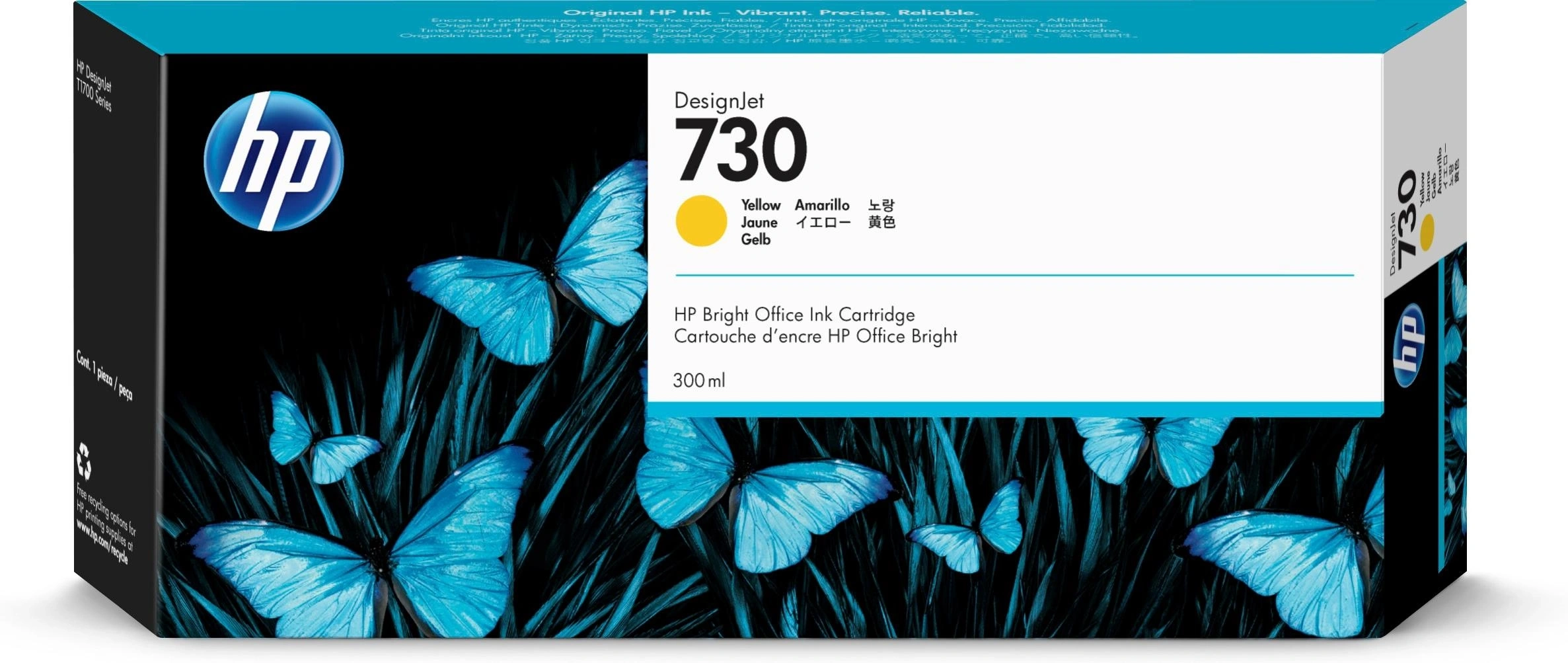 HP Cartucho de tinta DesignJet 730 amarillo de 300 ml