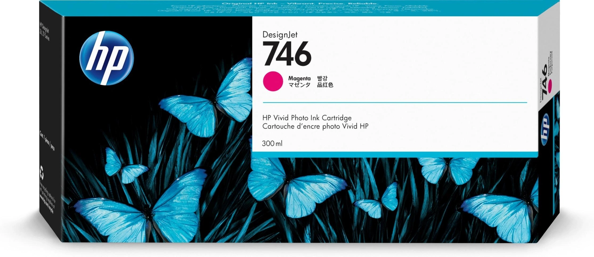 HP Cartucho de tinta magenta DesignJet 746 de 300 ml
