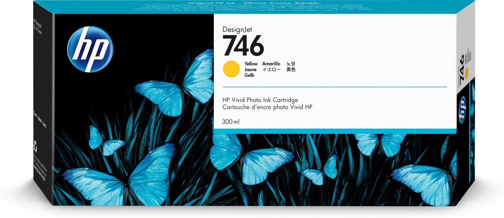 HP Cartucho de tinta amarilla DesignJet 746 de 300 ml