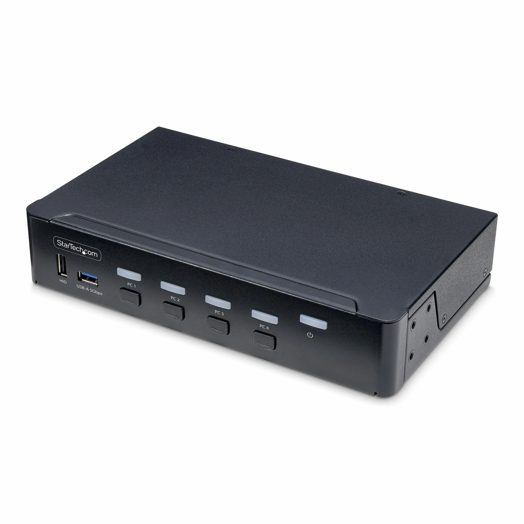 StarTech.com Switch KVM de 4 Puertos DisplayPort para Un Monitor - 4K 60Hz - Hub Ladrón de 6 Puertos USB - TAA - DisplayPort 1.2 - Independiente