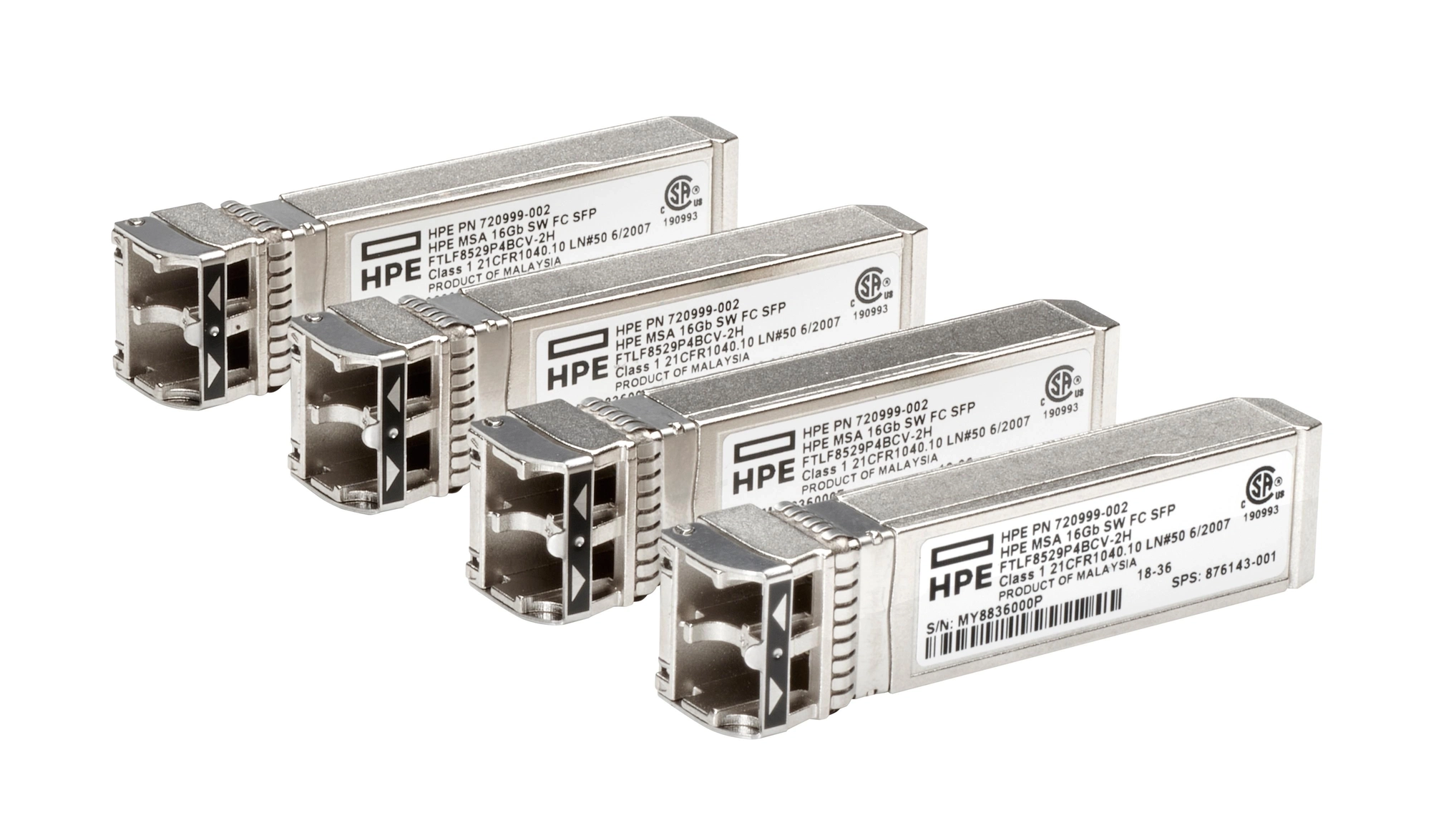HPE MSA 32Gb SFP+ Short Wave Fibre Channel 4-pack Transceiver Bundle
