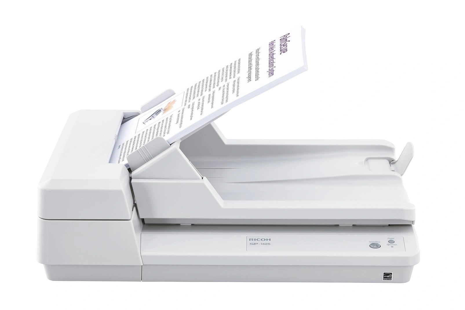 Ricoh SP-1425 Escáner plano y alimentador automático de documentos (ADF, Automatic Document Feeder) 600 x 600 DPI A4 Blanco