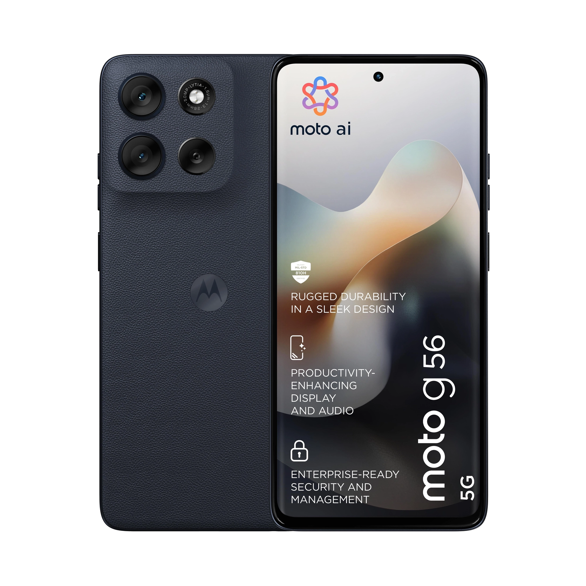 Motorola moto g56 5G 17,1 cm (6.72") Ranura híbrida Dual SIM Android 15 USB Tipo C 8 GB 256 GB 5200 mAh Negro