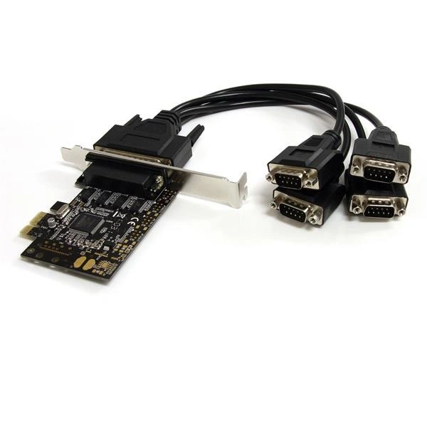 StarTech.com Tarjeta Adaptadora PCI Express PCIe de 4 Puertos Serie con Cable Multiconector RS232 Serial - Reemplazado por PEX4S953LP