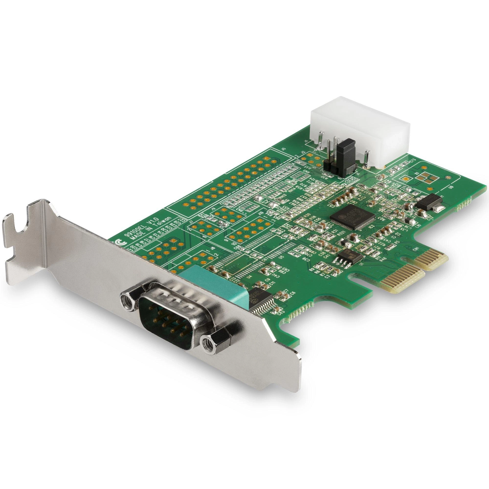 StarTech.com Tarjeta Adaptadora Serie PCI Express RS232 de 4 Puertos - Tarjeta Controladora Serie PCIe RS232 - PCIe a Serie DB9 - UART 16950 - Ta