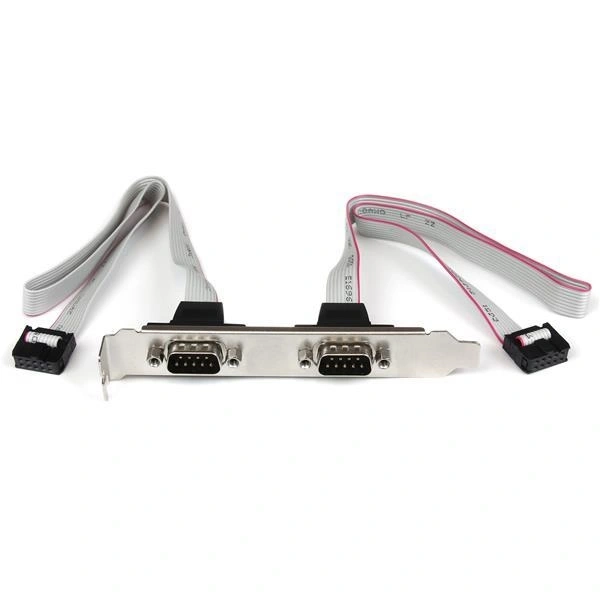 StarTech.com Cabezal Bracket 2 puertos COM de Serie Serial - 2x DB9 Macho - 2x IDC10 Hembra
