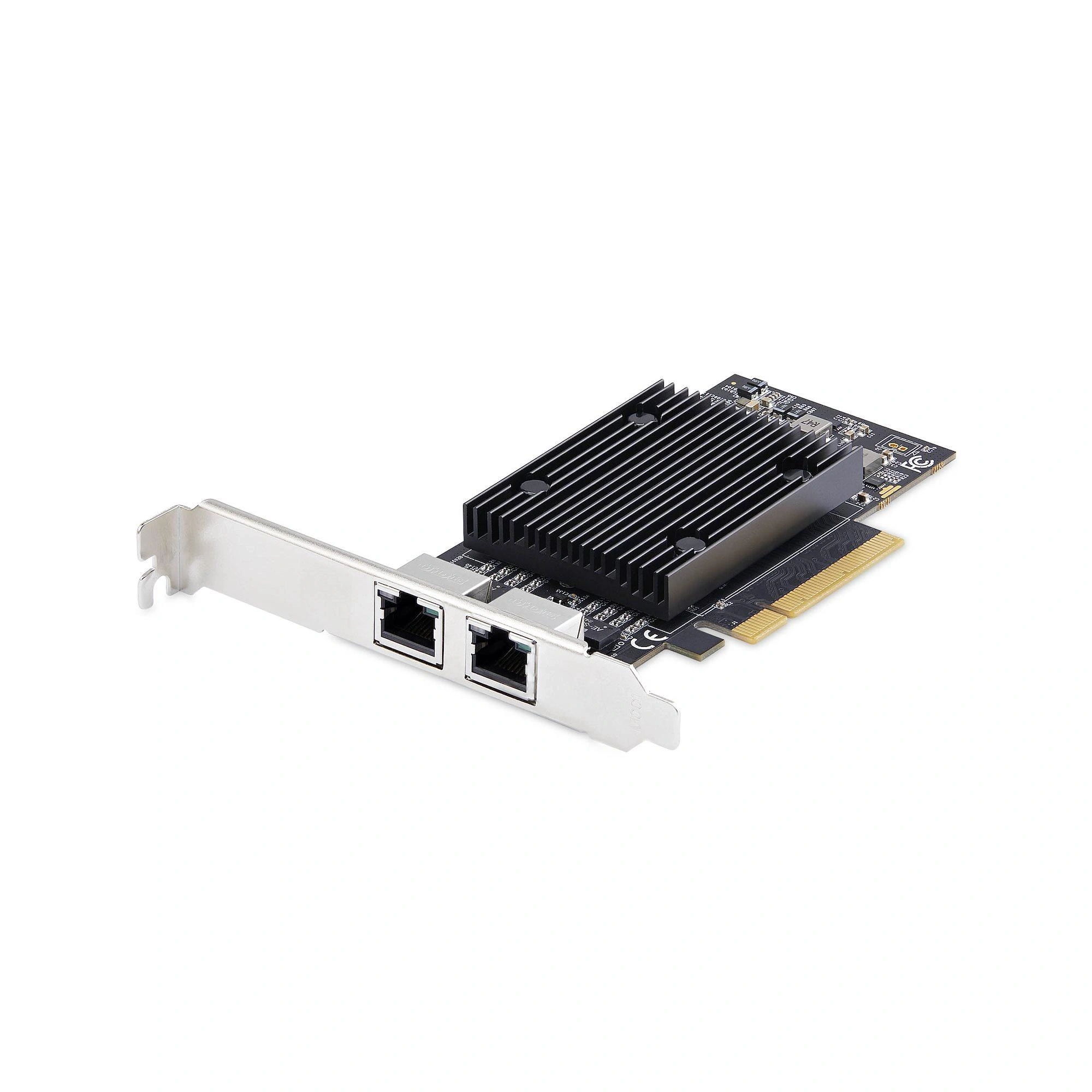 StarTech.com Tarjeta de Red Ethernet PCIe de 2 Puertos RJ45 de 10Gb - Adaptador de Red Ethernet de RJ45 Doble 10GBase-T - Tarjeta NIV - Chipset B