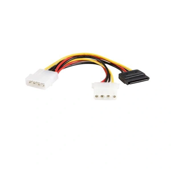 StarTech.com 6in LP4 - LP4 SATA Power Y Cable Adapter Multicolor 0,15 m