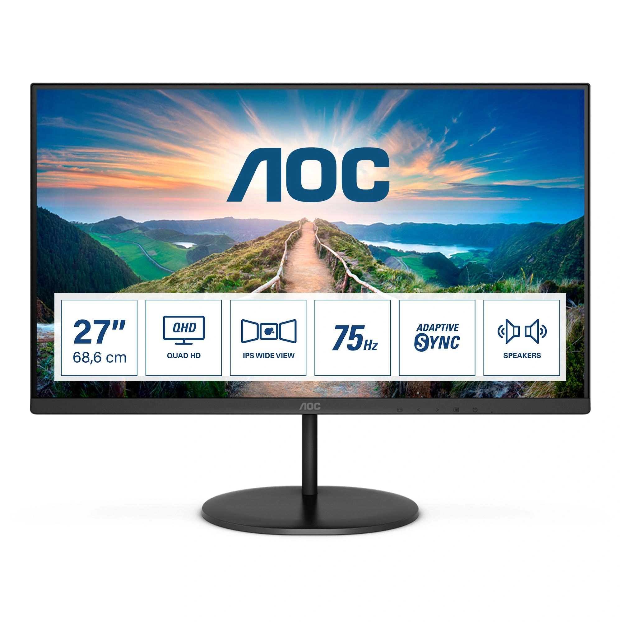 Aoc Monitor Q27v4ea 27´´ Qhd Ips Led 75hz