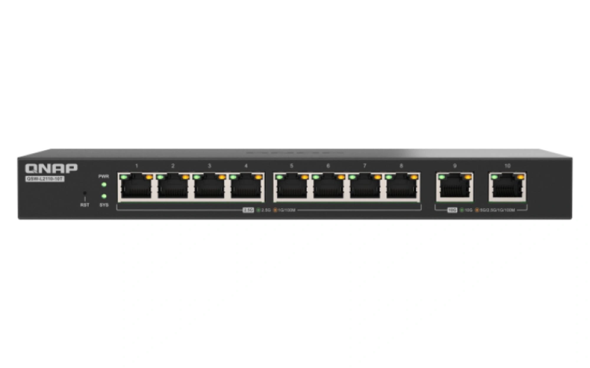 QNAP QSW-L2110-10T switch Gestionado Escritorio Negro