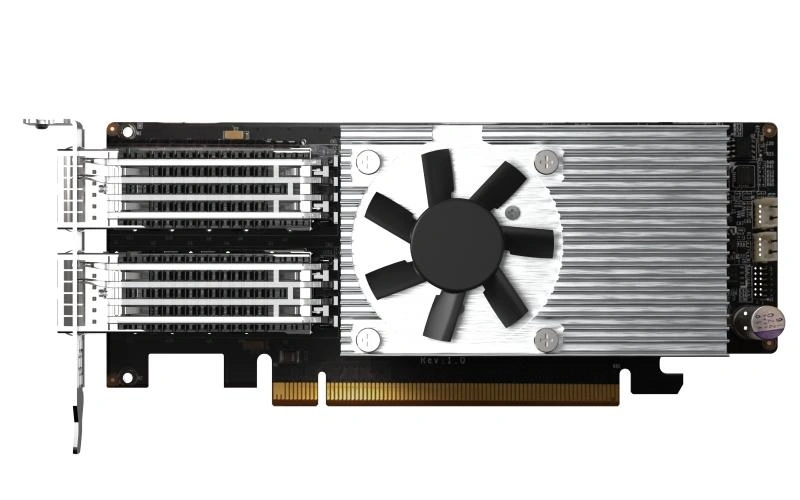 QNAP QXG-100G2SF-E810 adaptador y tarjeta de red Interno Fibra 100000 Mbit/s
