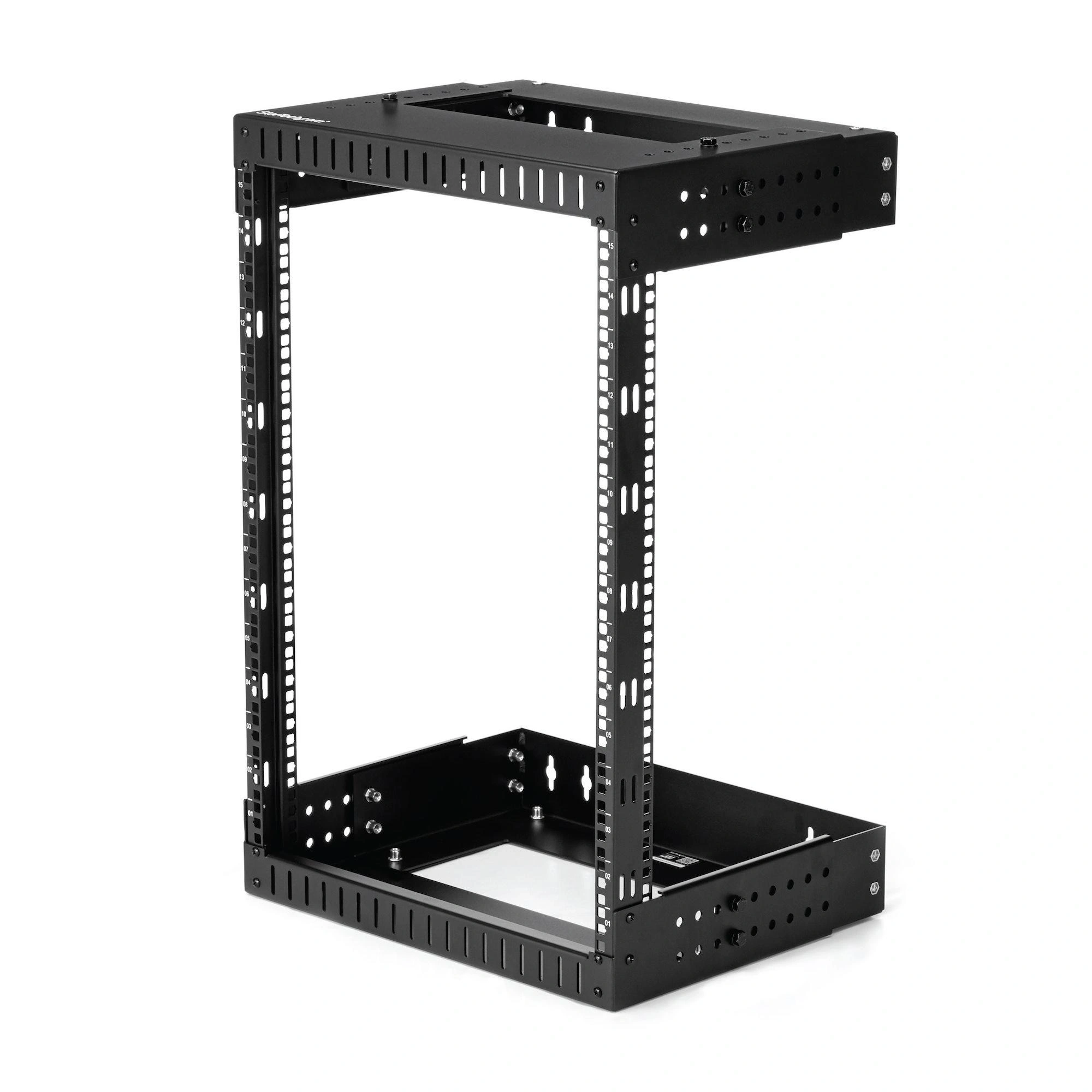 StarTech.com Rack de Servidores Abierto de 15U de Pared - de 19 Pulgadas - de 2 Columnas - de Profundidad Ajustable - para Equipo de Redes - AV -