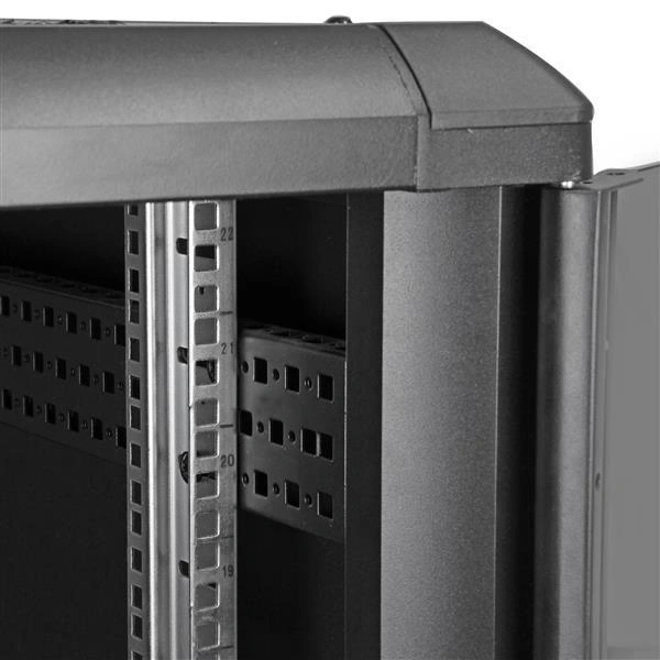 StarTech.com Armario Rack para Servidores 22U 19" 4 Columnas - Rack de Servidores con Cerradura y Seguro - Rack con Ruedas y Carriles de Montaje Ajustables para Equipo de Red