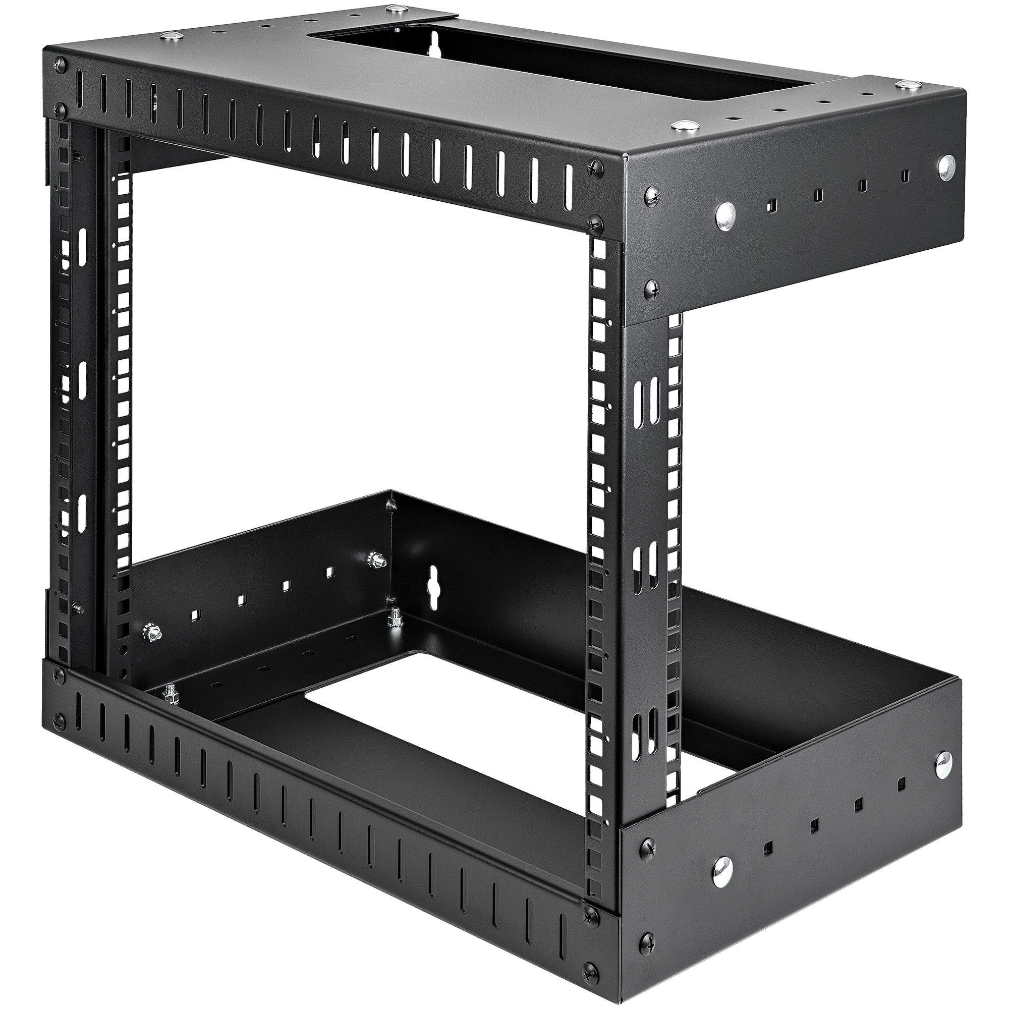 StarTech.com Rack de Servidores Abierto de 8U de Pared - de 19 Pulgadas - de 2 Columnas - de Profundidad Ajustable - para Equipo de Redes - AV - de Servicio Pesado