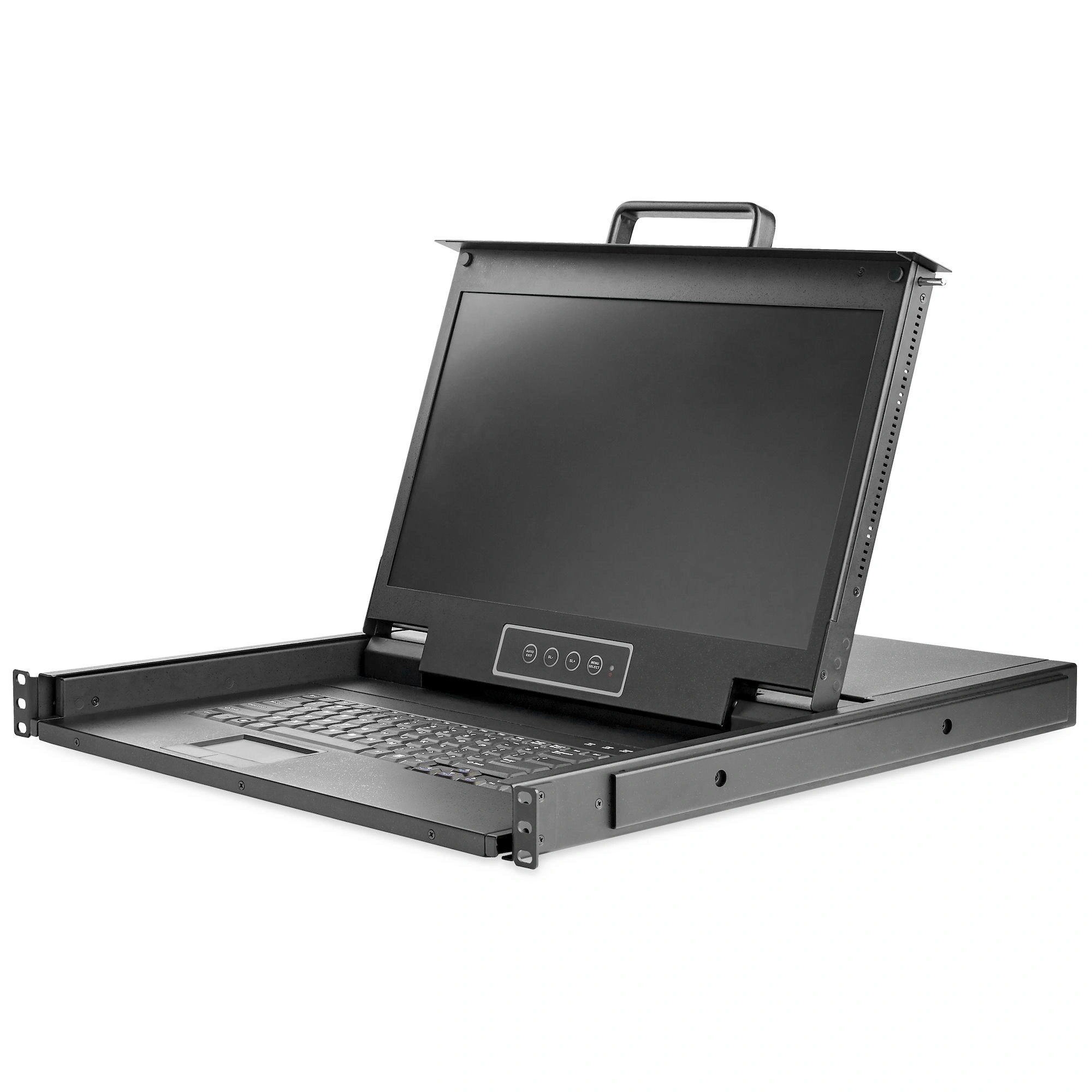 StarTech.com Consola KVM HD 1080p de Montaje en Rack de Servidores - Teclado QWERTY - KVM de 1 Puerto VGA con Monitor LCD de 17" - Switch KVM 1U