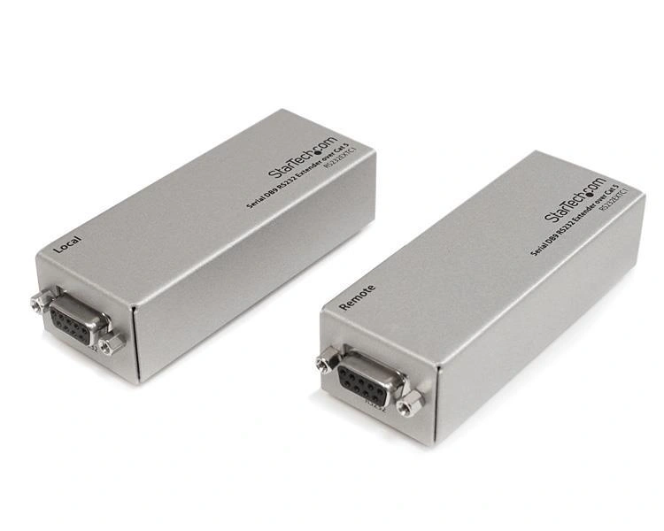 StarTech.com Extensor de 1 Puerto Serie Serial RS232 DB9 por Cable Cat5 UTP Ethernet - Hasta 1000m