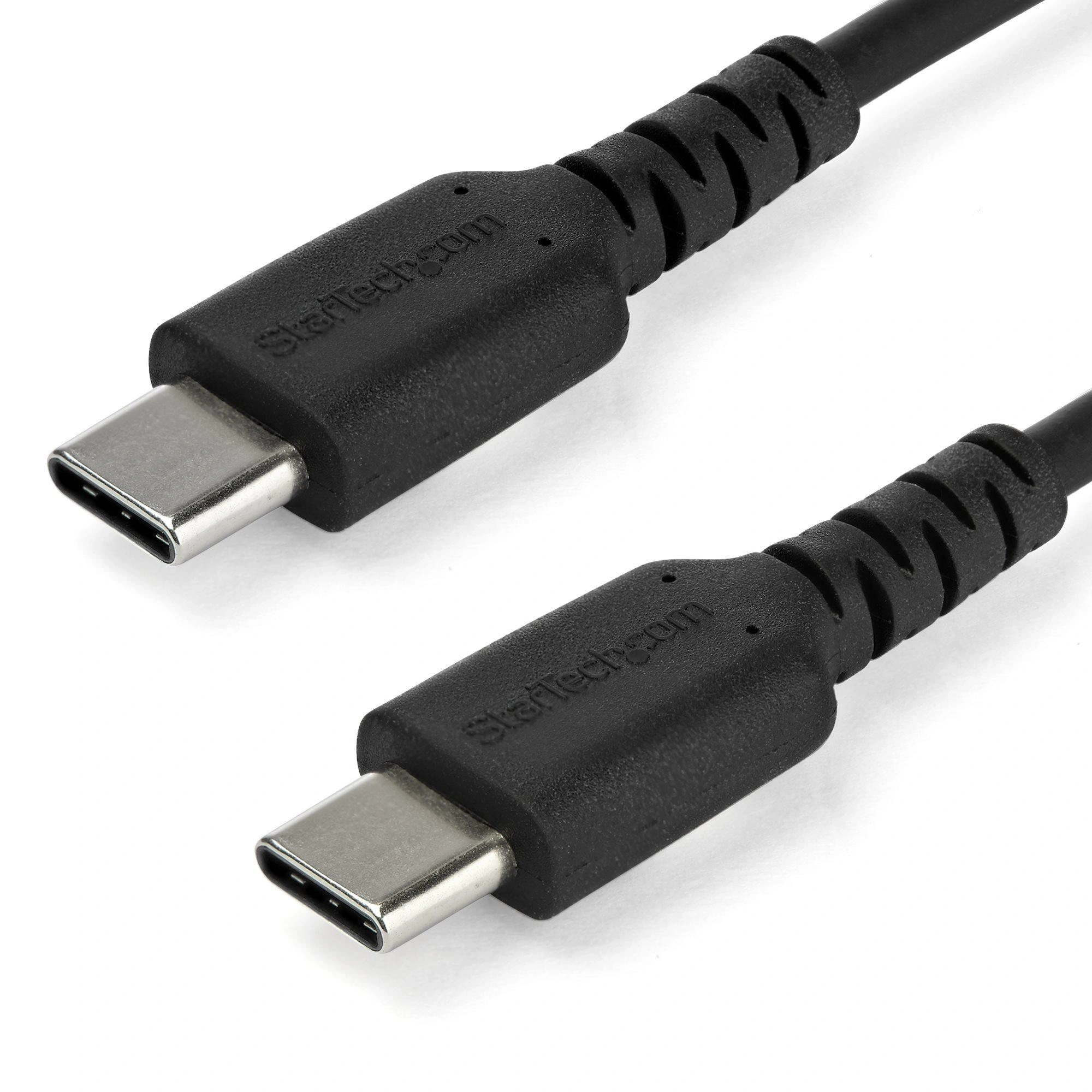 StarTech.com Cable de 1m de Carga USB C - de Carga Rápida y Sincronización USB 2.0 Tipo C a USB C para Portátiles - Revestimiento TPE de Fibra de