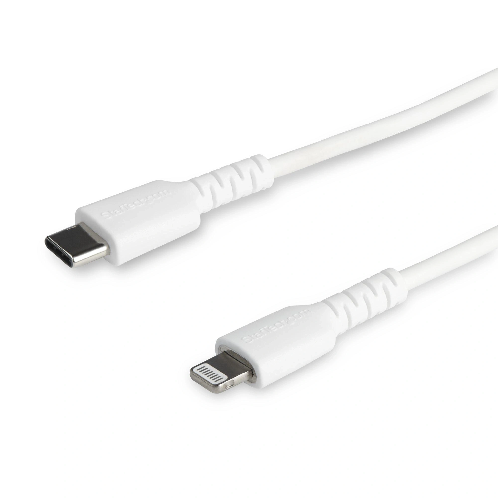 StarTech.com Cable Resistente USB-C a Lightning de 1 m Blanco - Cable de Sincronización y Carga USB Tipo C a Lightning con Fibra de Aramida Resis