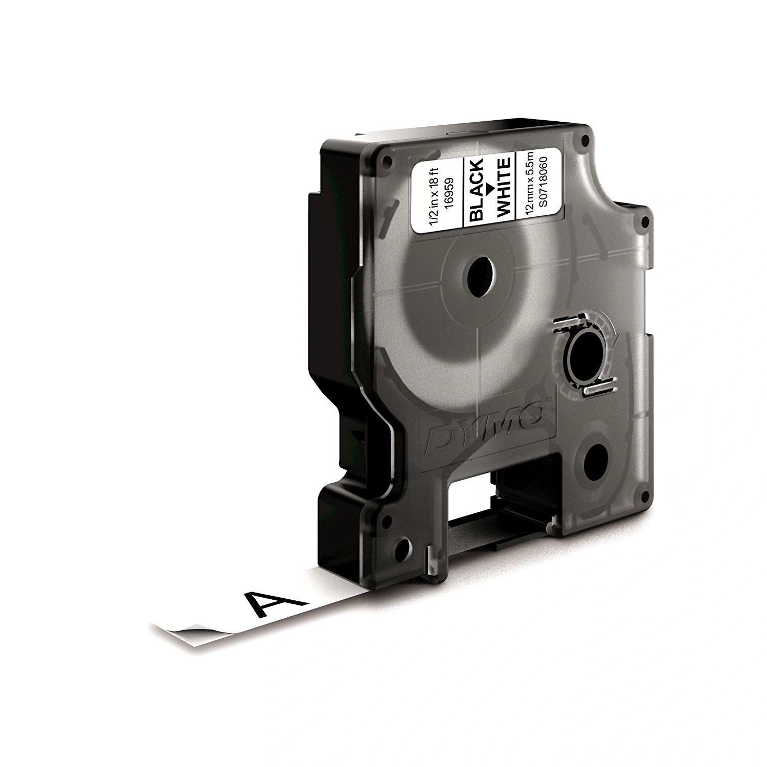 DYMO D1 - Etiquetas Durable - Negro sobre blanco - 12mm x 5.5m