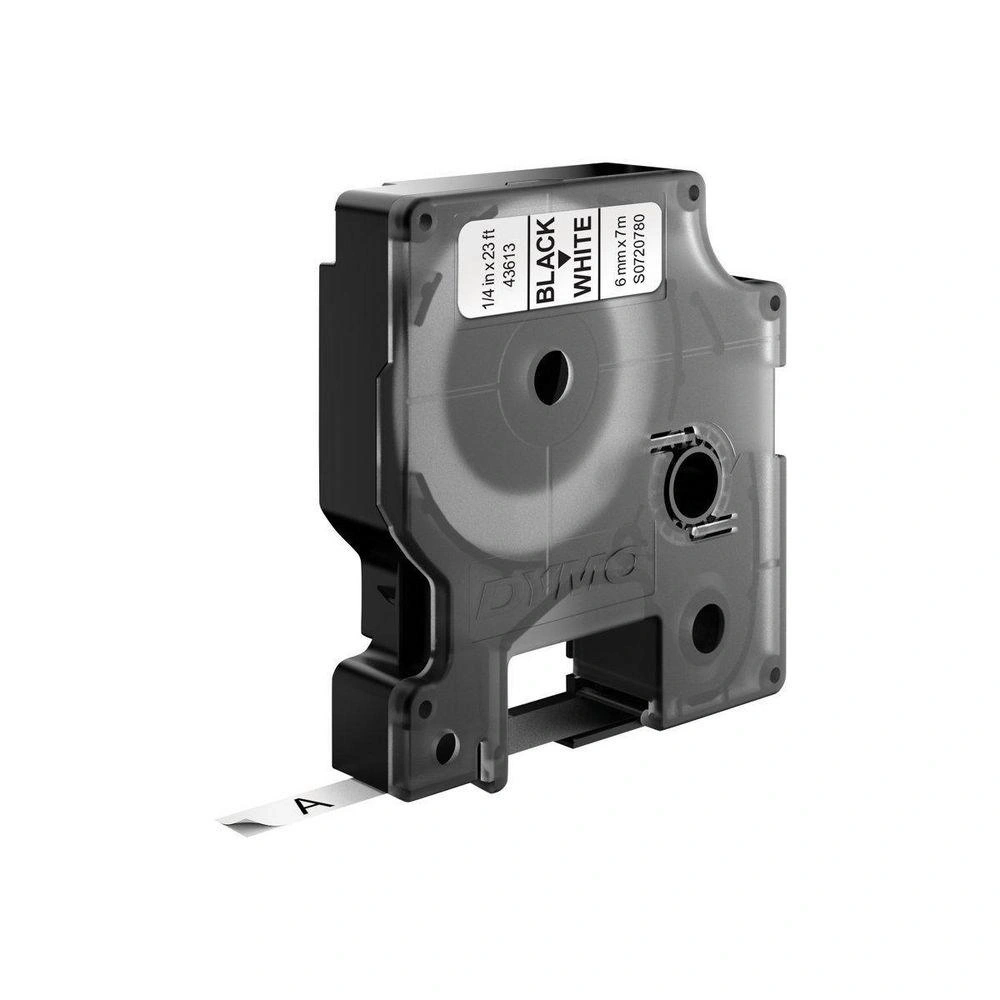 DYMO D1 - Etiquetas estándar - Negro sobre blanco - 6mm x 7m