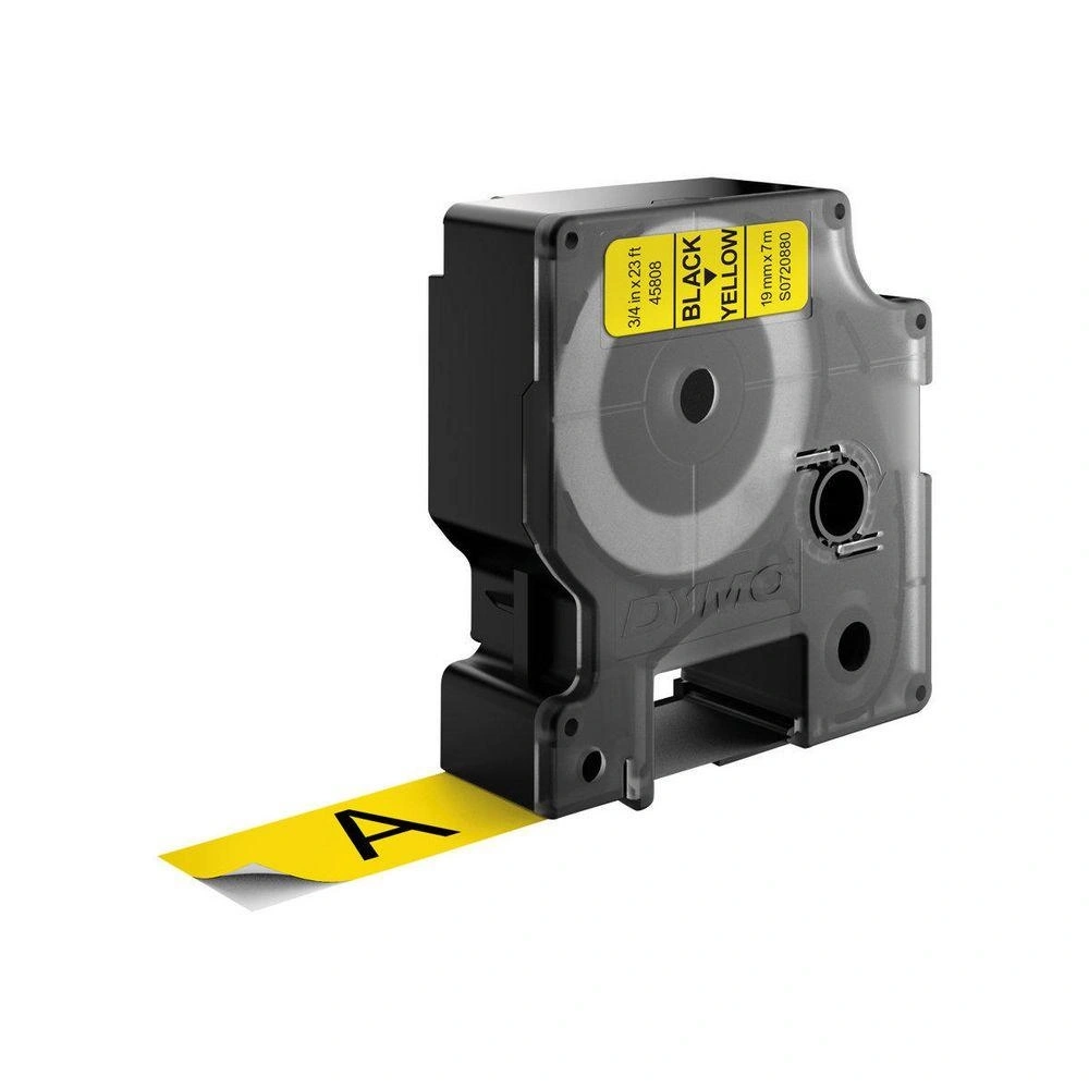 DYMO D1 - Etiquetas estándar - Negro sobre amarillo - 19mm x 7m