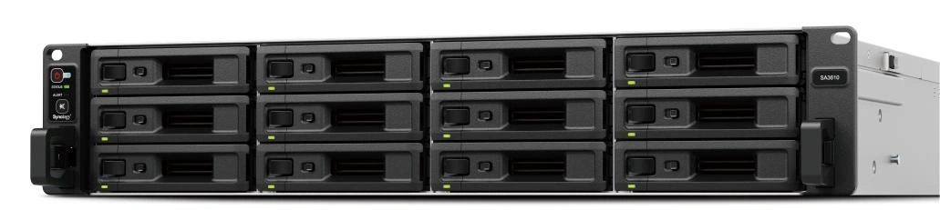Synology SA SA3610 servidor de almacenamiento NAS Bastidor (2U) Intel® Xeon® D-1567 16 GB DDR4 0 TB DiskStation Manager Negro, Gris
