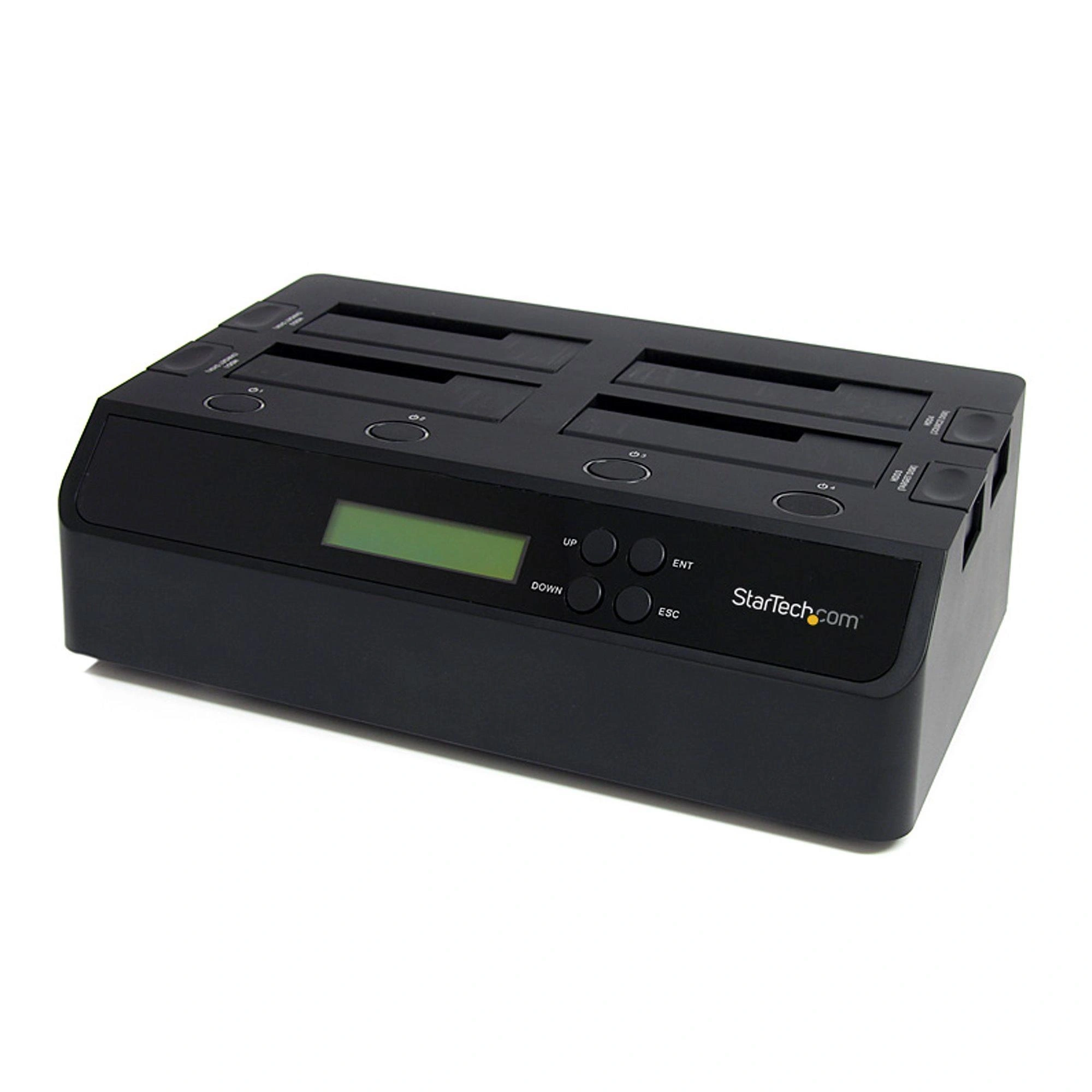 StarTech.com Clonador Borrador Autónomo USB 3.0 / eSATA a SATA de 4 Bahías para Discos Duros y SSDs 1:3 - Docking Station - Sanitizador