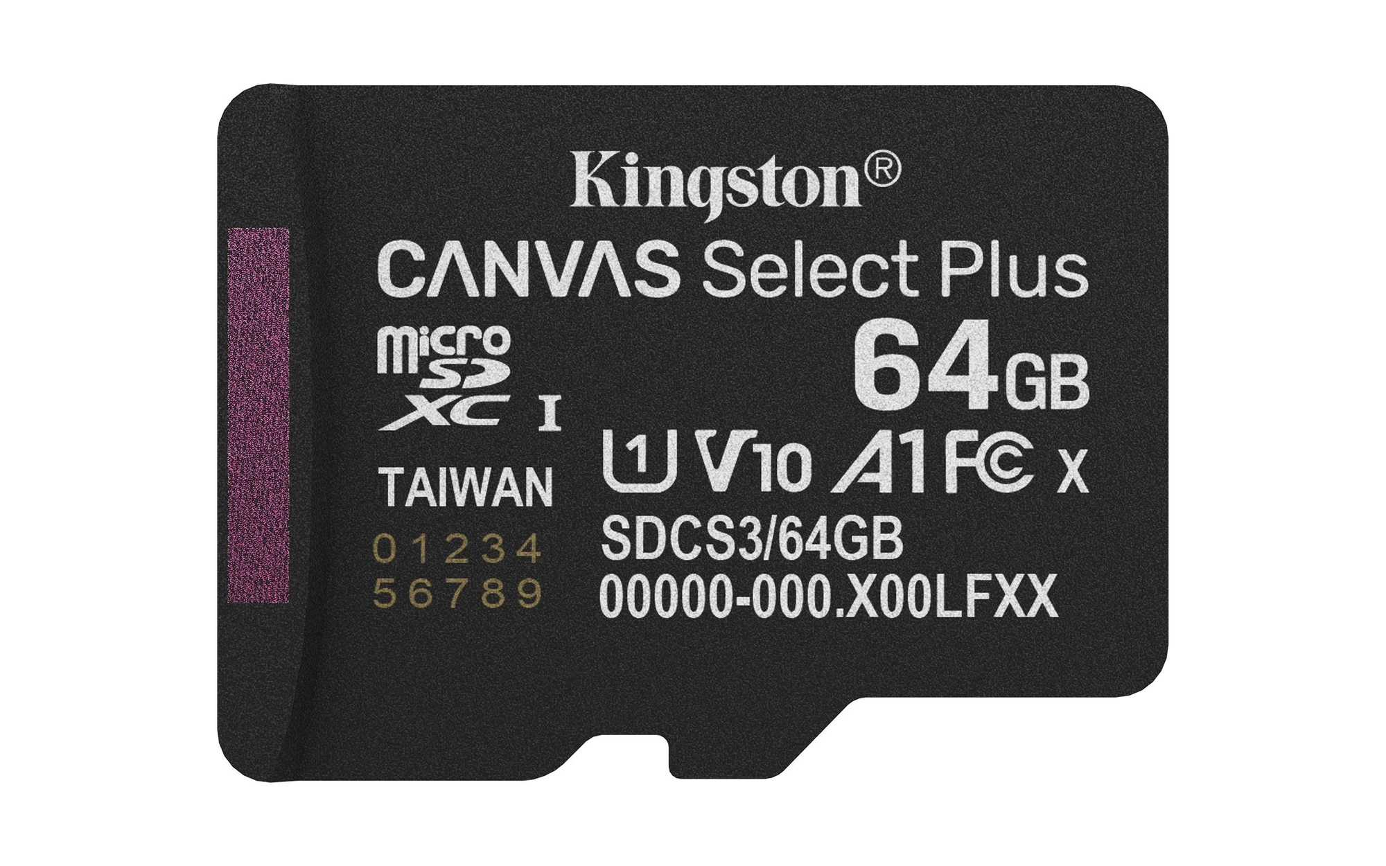 Kingston Technology 64GB micSDXC Canvas Select Plus Gen3 100R A1 (Adaptador de SD no incluido)