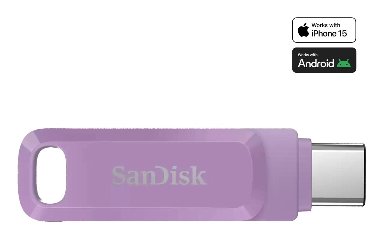 SanDisk Ultra Dual Drive Go unidad flash USB 512 GB USB Tipo C 3.2 Gen 1 (3.1 Gen 1) Lavanda