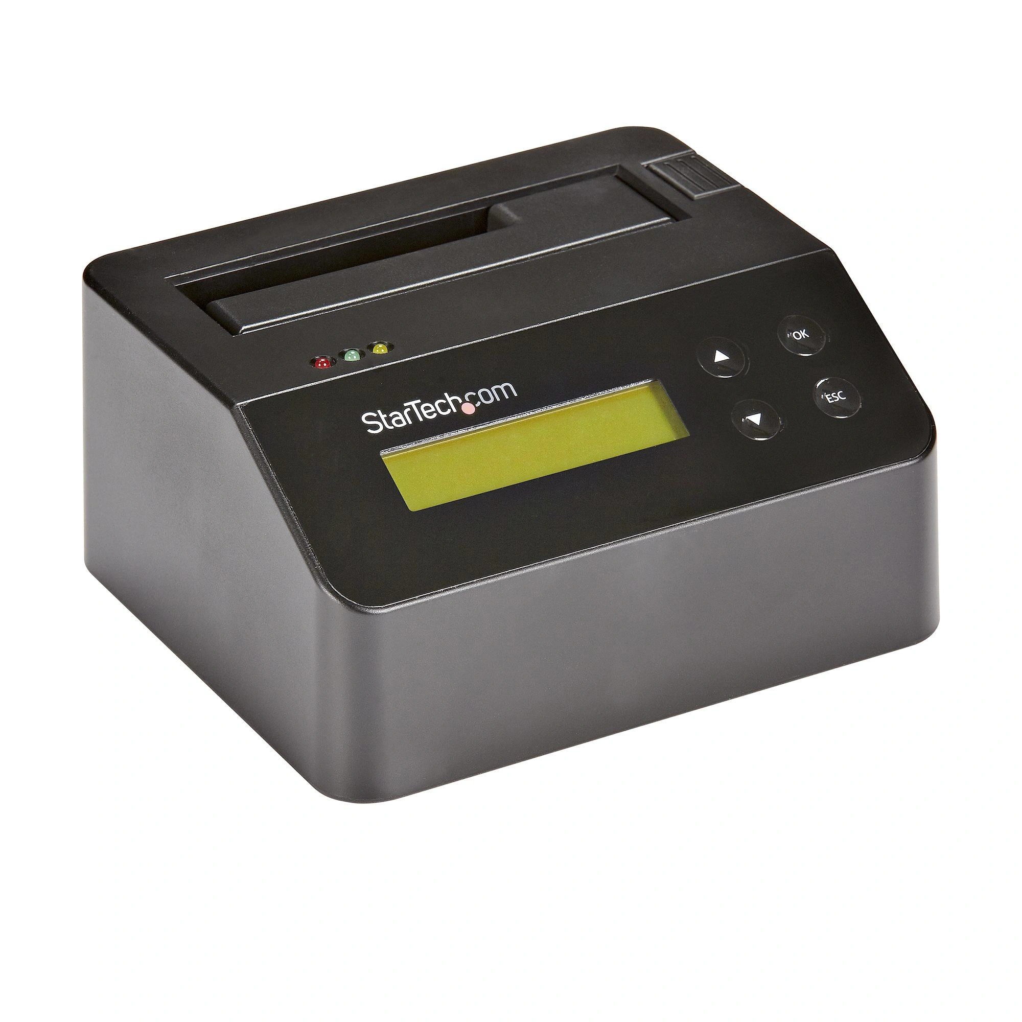 StarTech.com Borrador Autónomo USB 3.0 de 1 Bahía para Discos Duros o SSDs - USB 3.0 a SATA II (3 Gbps) - TAA - 9 Modos de Borrado - Pantalla LCD