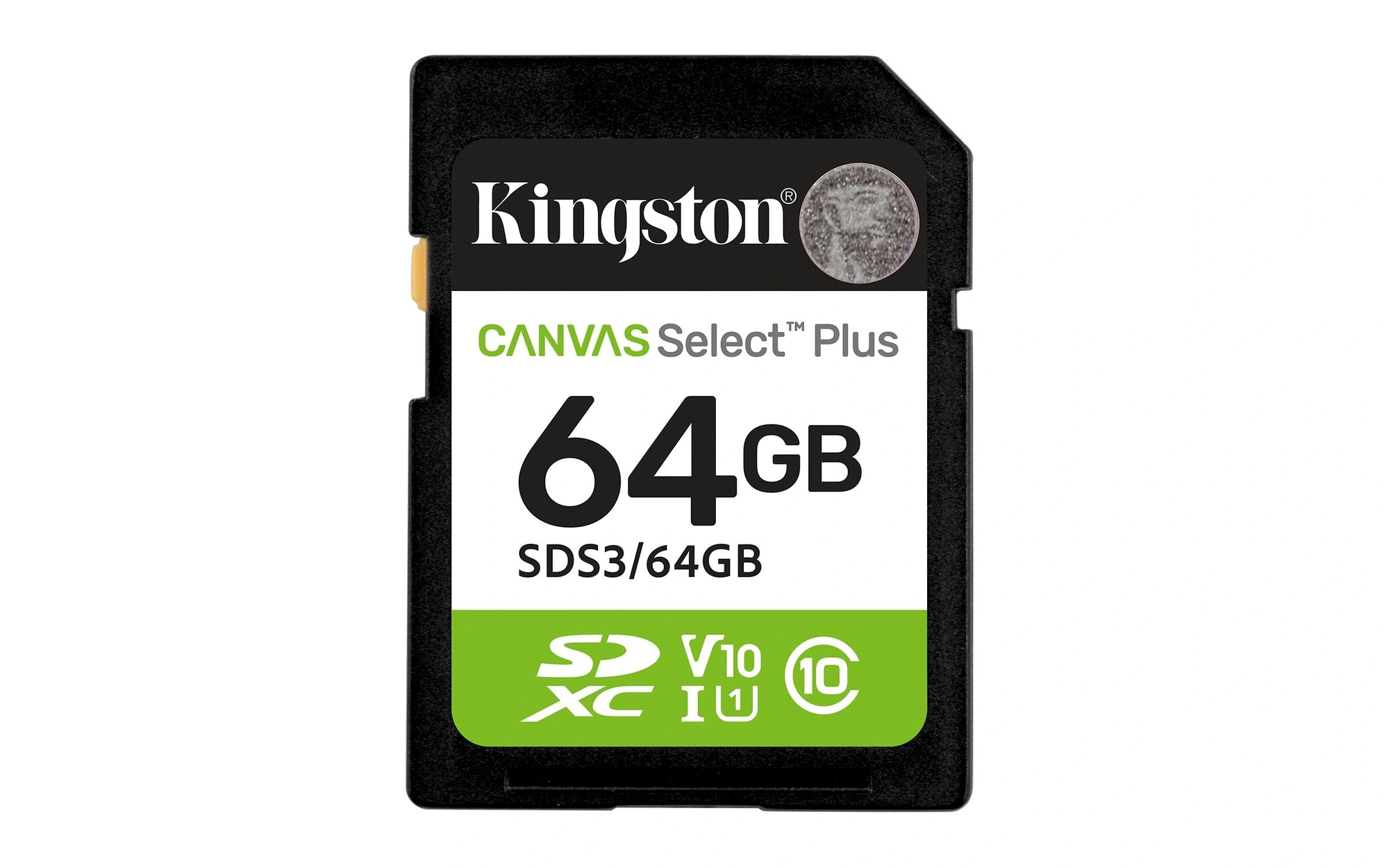 Kingston Technology 64 GB SDXC Canvas Select Plus Gen3 100 MB/s C10 UHS-I U1 V10