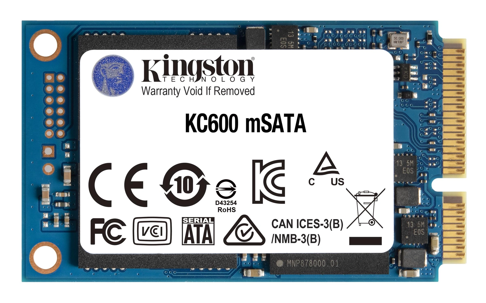 Kingston Technology Disco SSD KC600 SATA3 mSATA de 256 G
