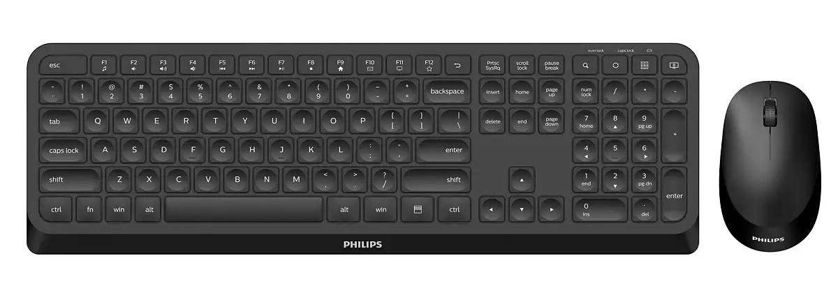 Philips 3000 series SPT6307B/31 teclado Ratón incluido Universal RF inalámbrico QWERTY Inglés Negro