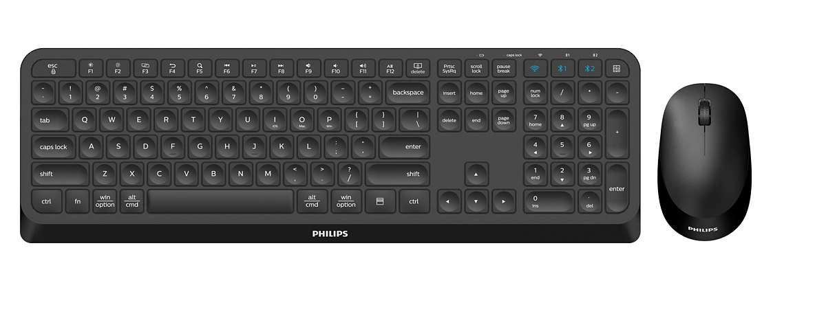 Philips Teclado Y Ratón Inalámbricos Spt6407b/16