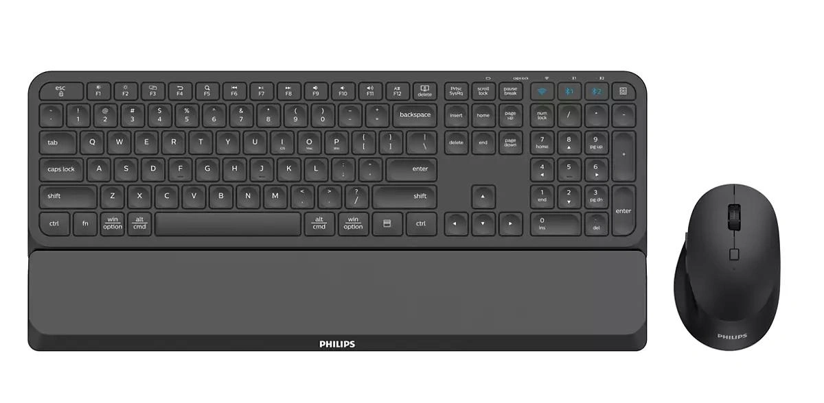 Philips 6000 series SPT6607B/31 teclado Ratón incluido Universal RF Wireless + Bluetooth Negro