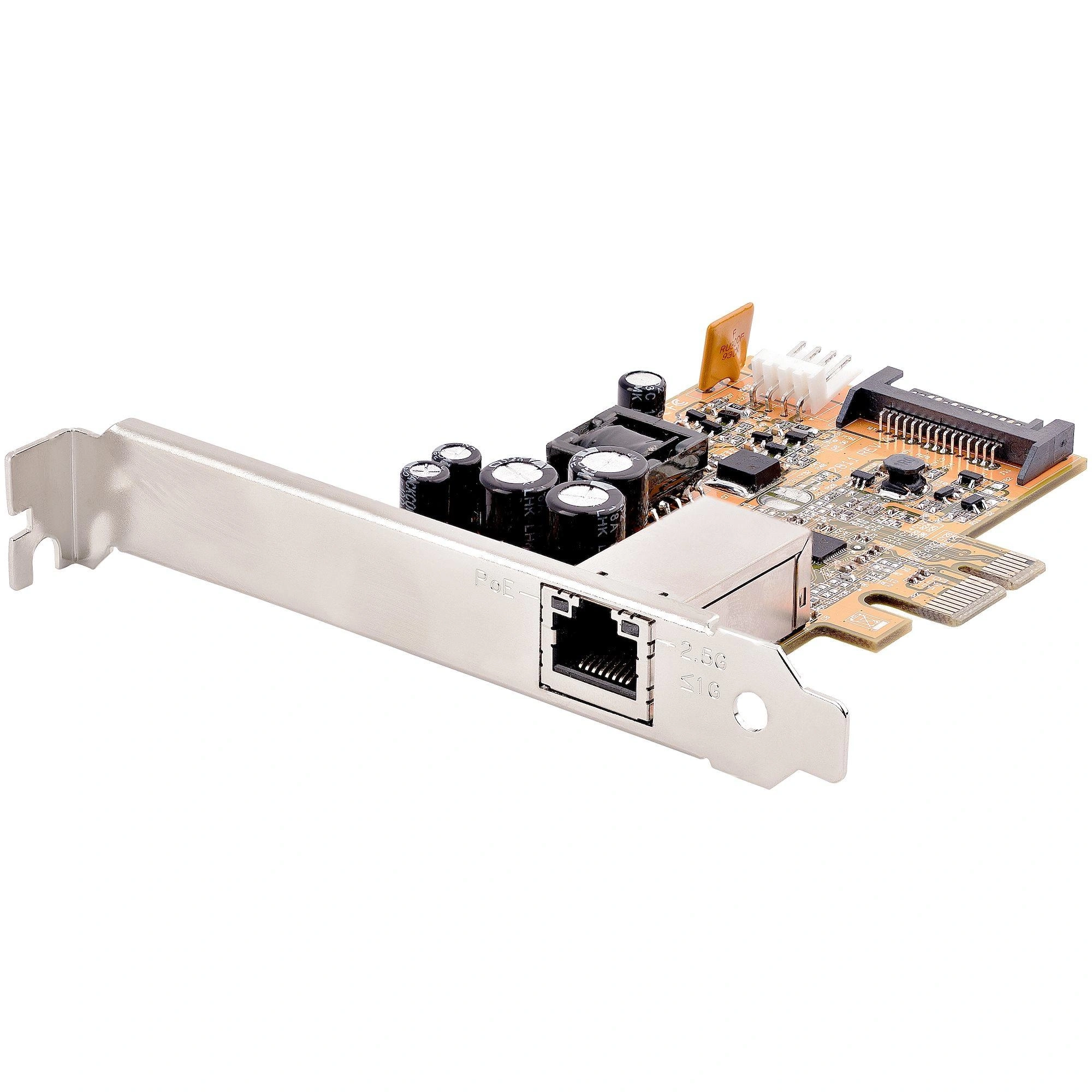 StarTech.com Tarjeta de Red PCIe de 1 Puerto PoE de 2,5Gbps - Adaptador Ethernet LAN RJ45 - NIC PoE de 30W 802.3at para Ordenadores de Sobremesa