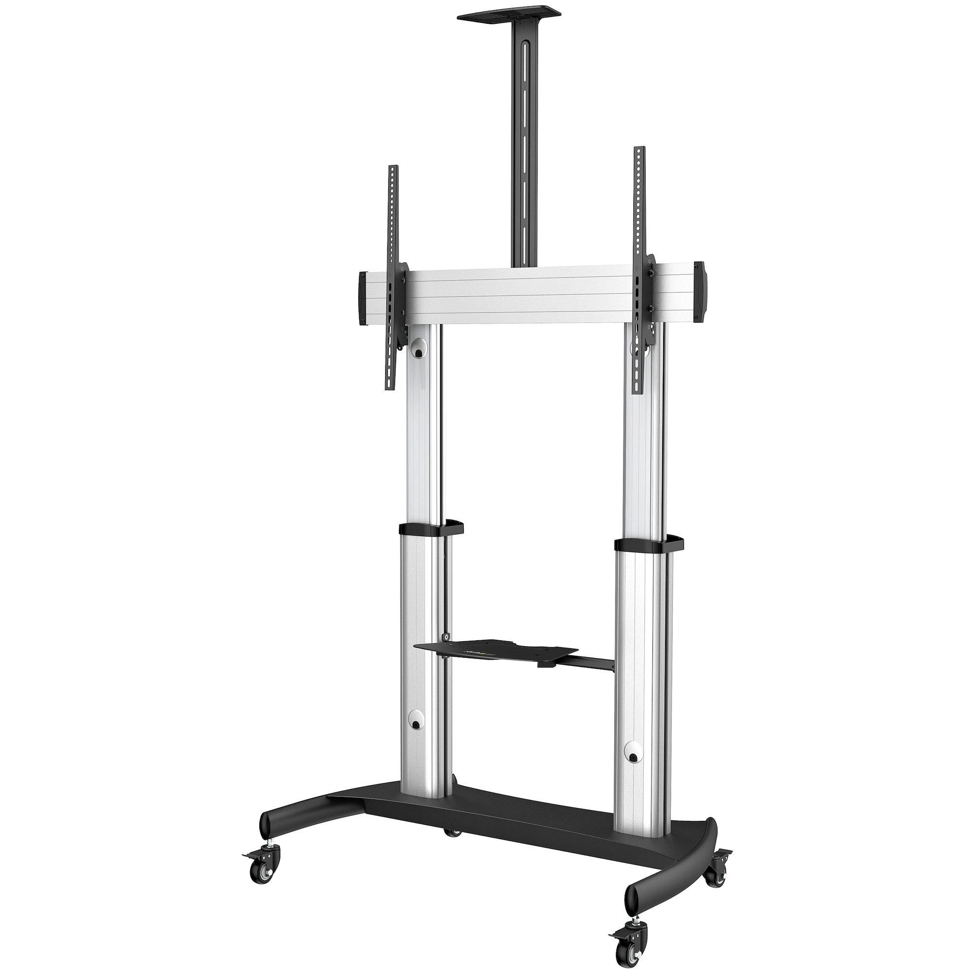 StarTech.com Soporte Móvil de TV - Carrito de TV de Servicio Pesado para Pantallas de 60 a 100 Pulgadas - 100kg - Soporte Universal Rodante de Pi