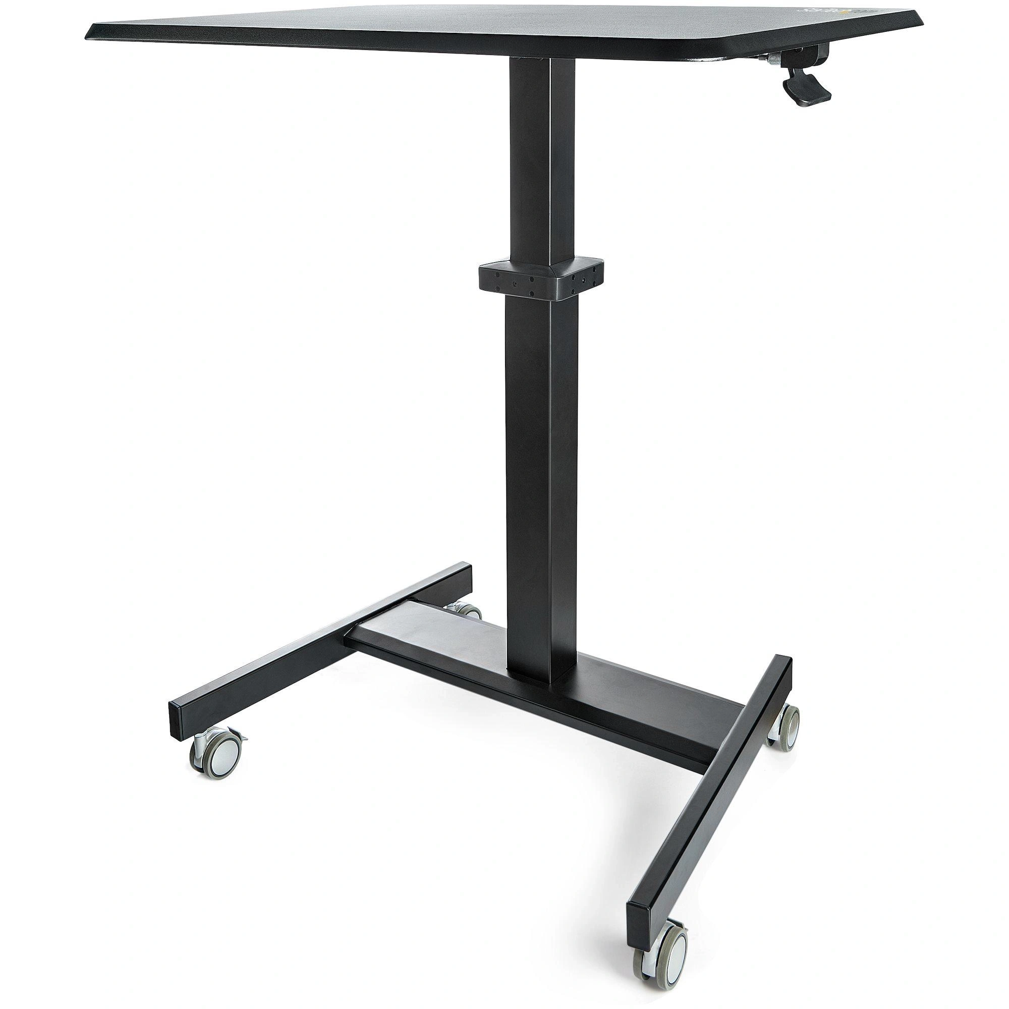 StarTech.com Escritorio Móvil de Pie - Carrito Mesa Portátil Ajustable de Pie Ergonómica con Ruedas - Estación de Trabajo Rodante para Ordenador