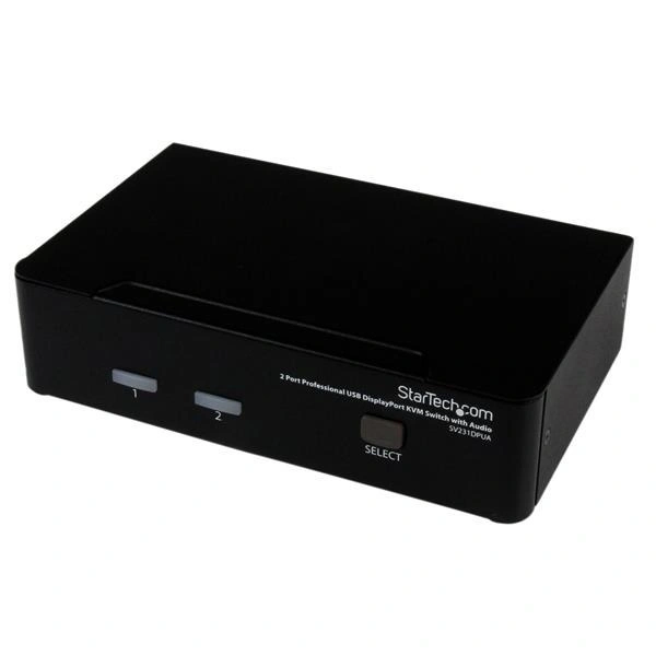 StarTech.com Conmutador Switch Profesional KVM 2 Puertos Vídeo DisplayPort - USB con Audio - 2560x1600