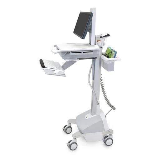 Ergotron StyleView EMR Cart with LCD Pivot, LiFe Powered, EU Aluminio, Gris, Blanco Panel plano Carro multimedia