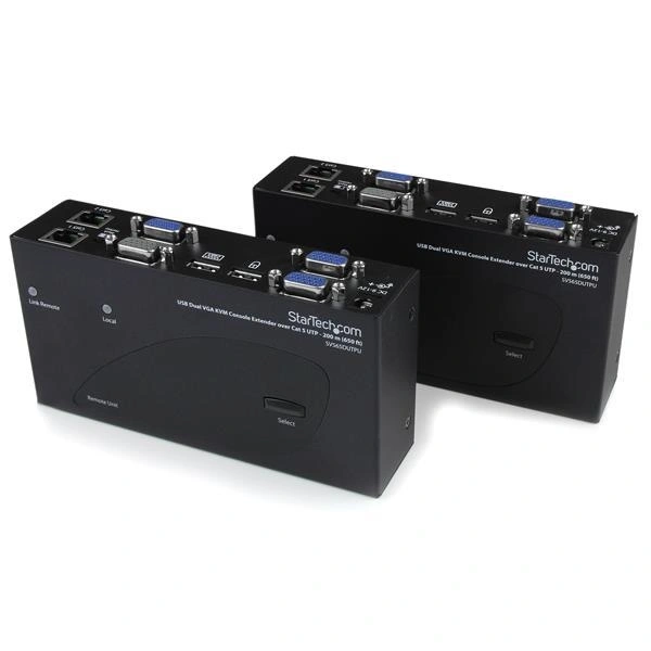 StarTech.com Extensor de Consola KVM por Cat 5 Ethernet (200m) con USB y Vídeo VGA Doble