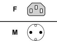 Fujitsu Cable powercord (D,..), 1.8m, grey Gris 1,8 m