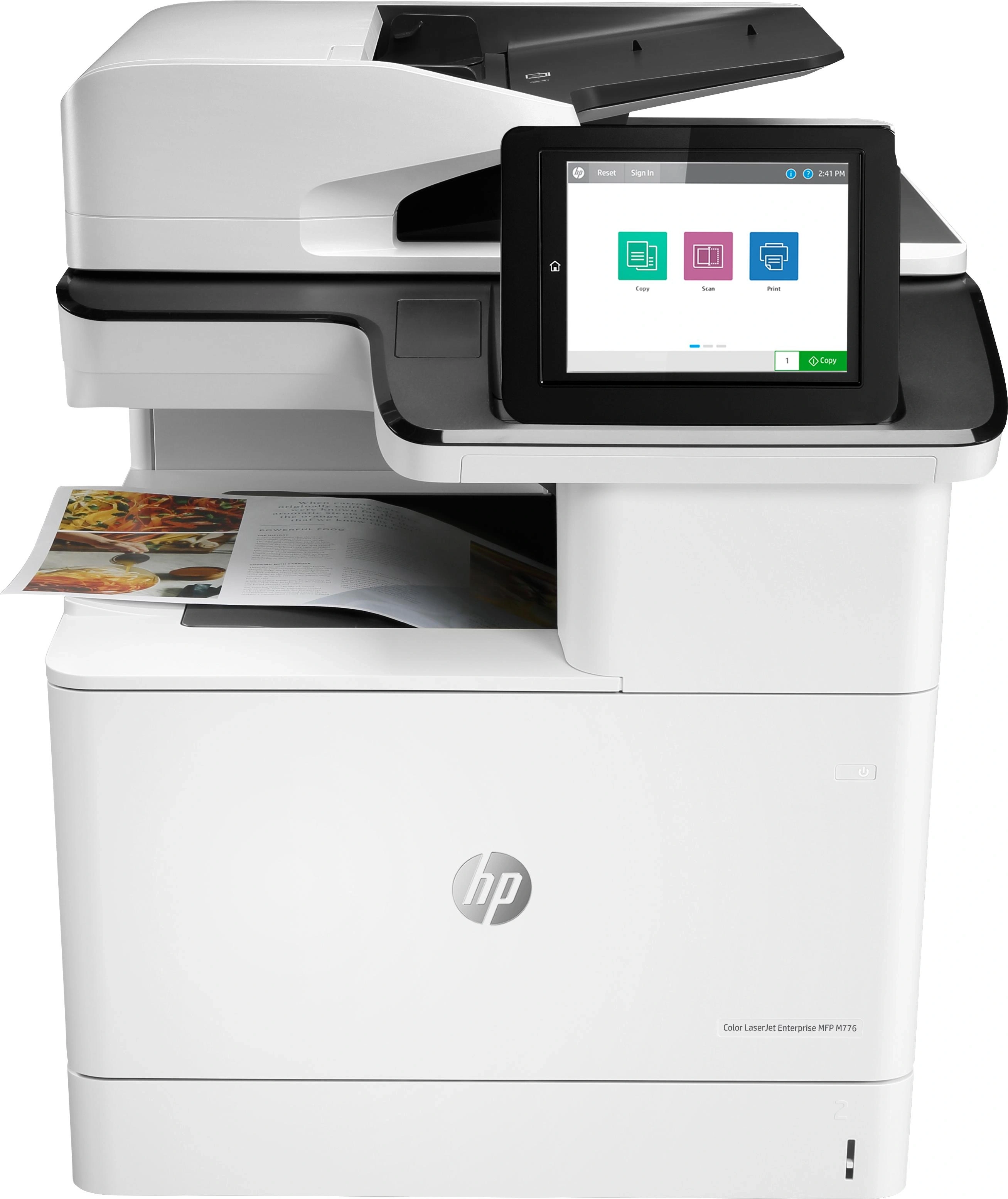 HP Color LaserJet Enterprise LaserJet Enterprise M776dn Multifunction Color Impresora, Solo Ethernet; Fotocopiadora, escáner