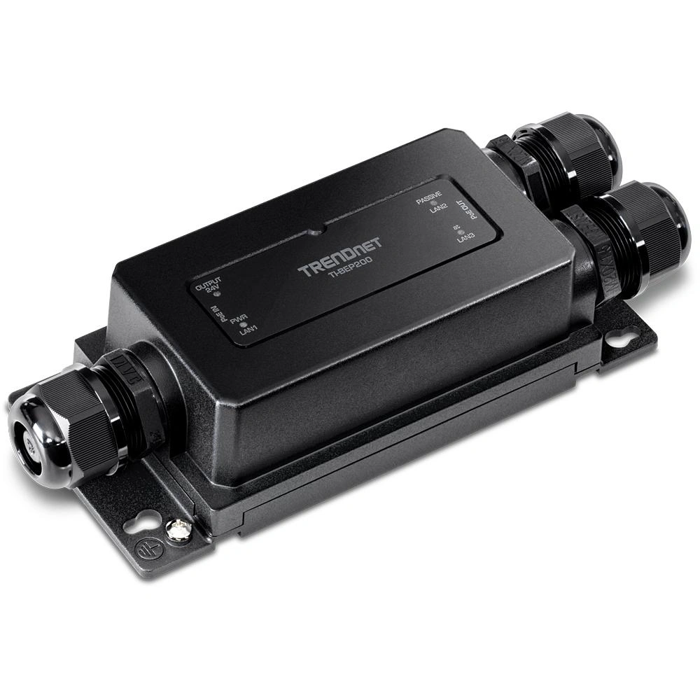 Trendnet TI-BEP200 ampliador de red Transmisor y receptor de red Negro 10, 100, 1000 Mbit/s