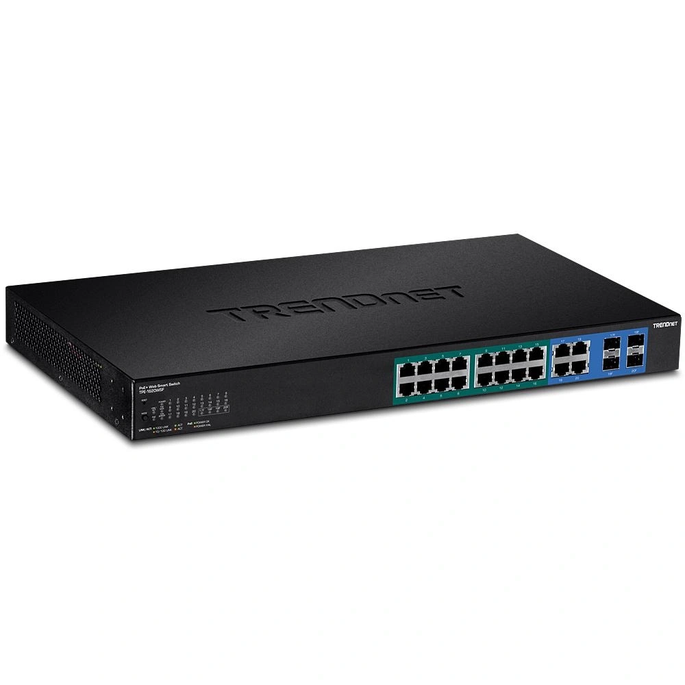 Trendnet TPE-1620WSF switch Gestionado L2/L3 Gigabit Ethernet (10/100/1000) Energía sobre Ethernet (PoE) 1U Negro
