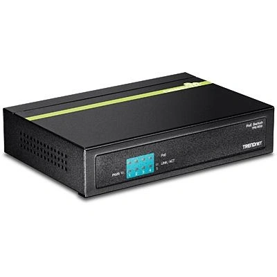 Trendnet TPE-S50 switch No administrado L2 Fast Ethernet (10/100) Energía sobre Ethernet (PoE) Negro