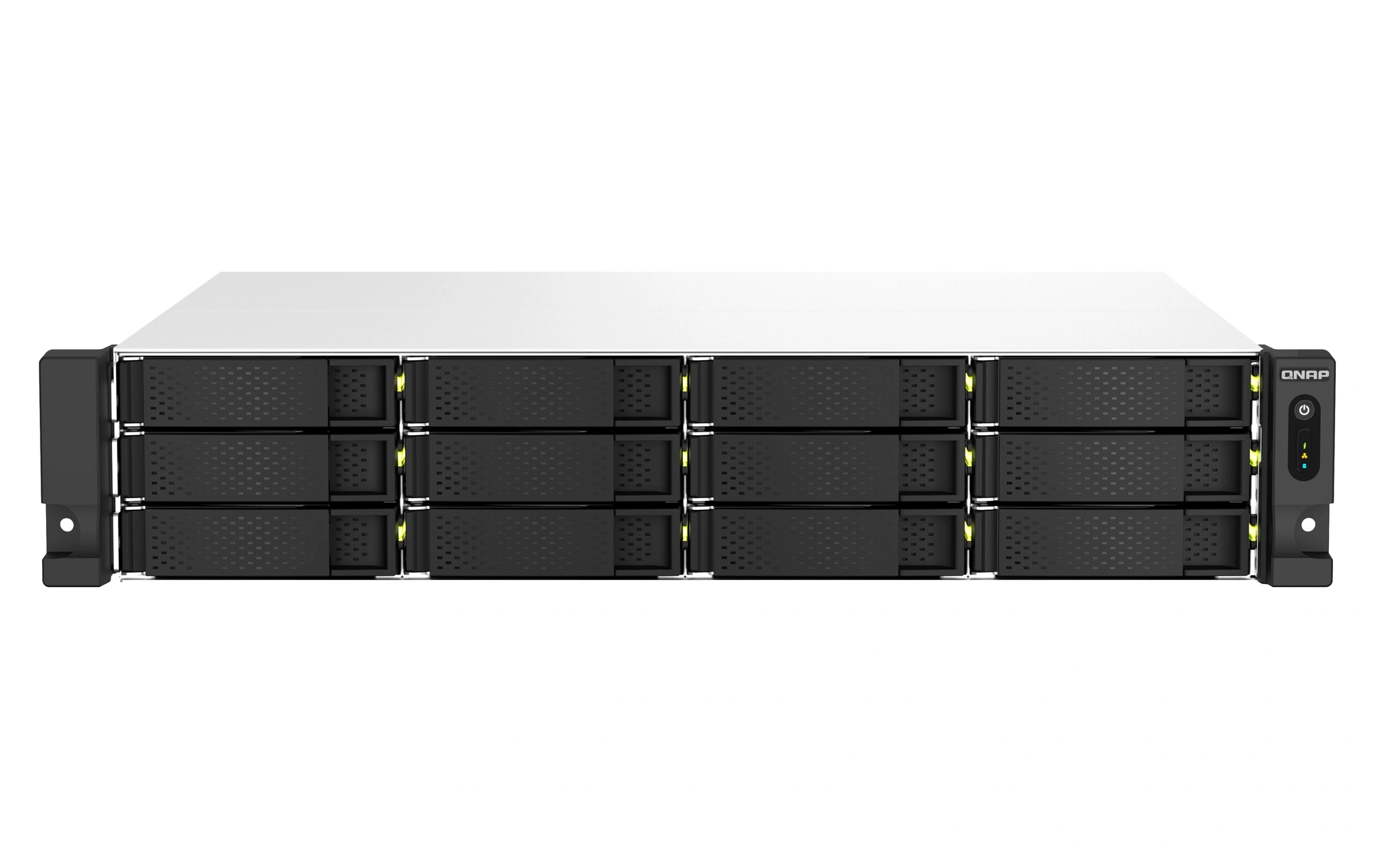 QNAP TS-1264U-RP NAS Bastidor (2U) Intel® Celeron® 8 GB DDR4 0 TB QNAP QTS Aluminio, Negro