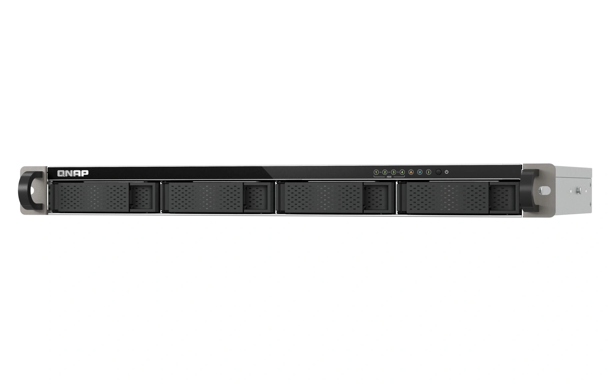 QNAP TS-432XeU NAS Bastidor (1U) 4 GB DDR4 0 TB QNAP QTS Negro, Gris