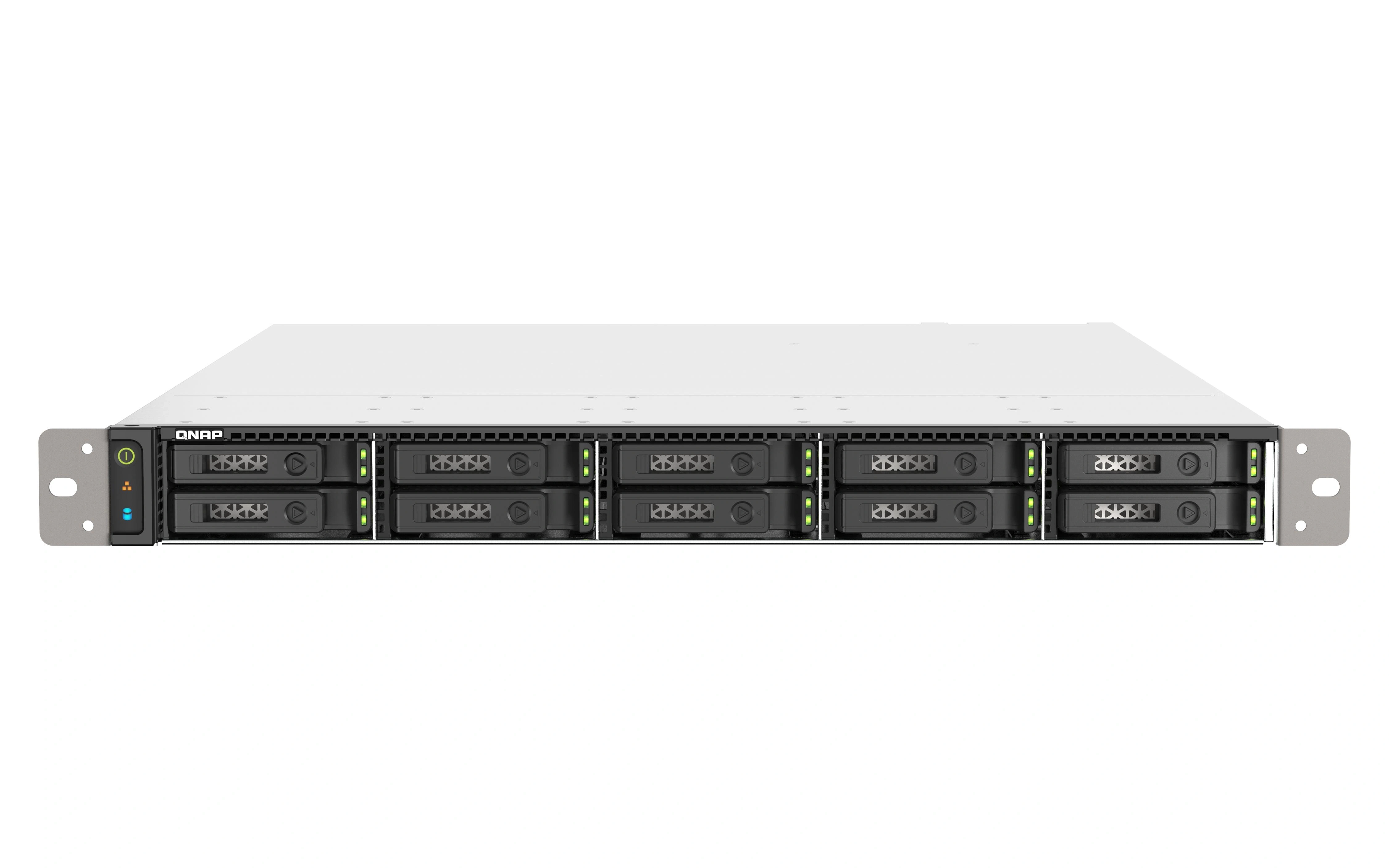 QNAP TS-h1090FU NAS Bastidor (1U) EPYC 7302P 256 GB DDR4 0 TB QuTS hero Negro, Gris